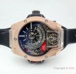 AAA Replica Hublot MP-09 Tourbillon Bi-Axis 49mm Watch Rose Gold Quartz Movement